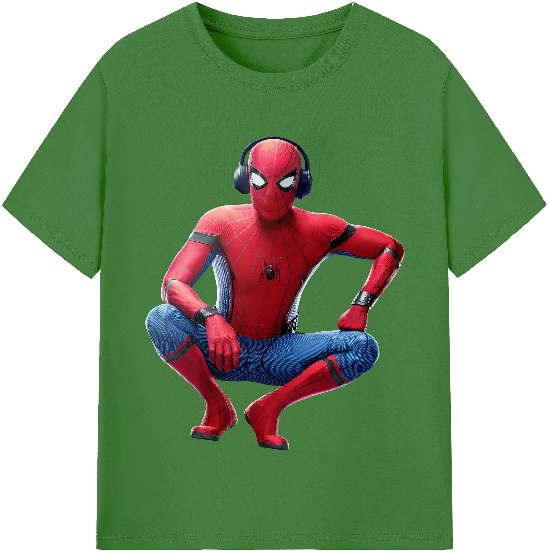 （画像用） Spider Man スパイダーマン レディースカジュアルプリントTシャツ（綿100％）